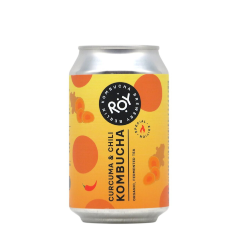 Roy Kombucha Curcuma and Chilli 330ml / Kurkuma i Chilli - 1 puszka