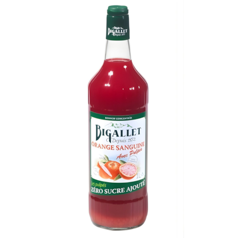 Bigallet syrop Bez Dodatku Cukru Czerwona Pomarańcza 1000ml - 1 butelka