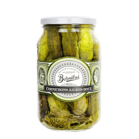 Bornibus Korniszony Słodko-Kwaśne 900g - 1 słoik
