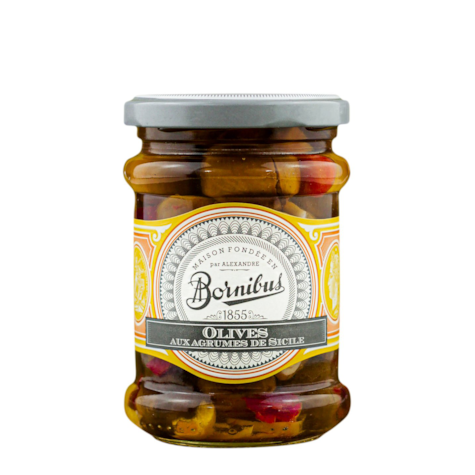 Bornibus Sycylijskie Oliwki z Cytusami 230g - 1 słoik