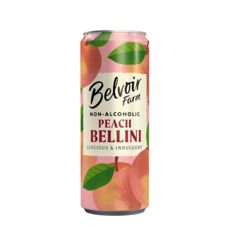 Belvoir 250ml Peach Bellini - opakowanie 12 puszek