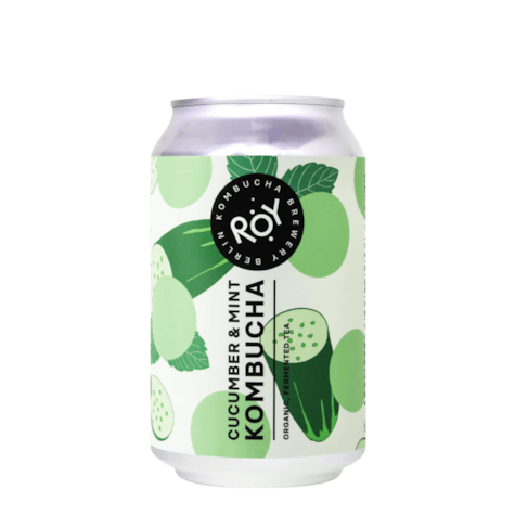 Roy Kombucha Cucumber & Mint 330ml / Ogórek z Miętą - opakowanie 24 puszki